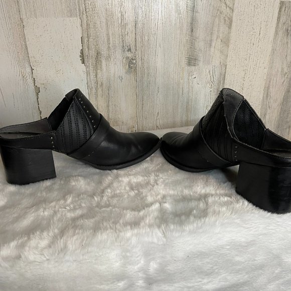 Seychelles Women's Size 7.5 Western Moto Mules Pointed Toe Slip On Heels Shoes - Picture 8 of 11